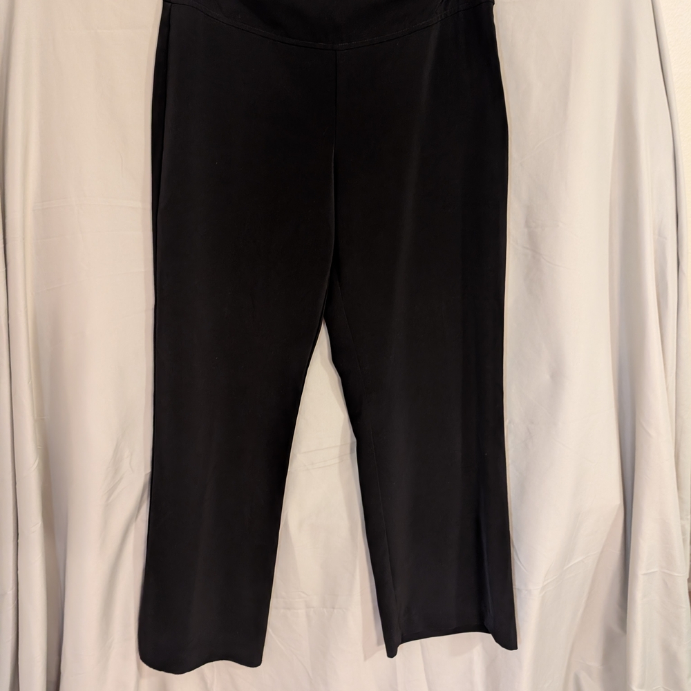 White House Black Market Black Cropped Wide-Leg Pants